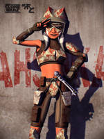 Ahsoka Red Camo Poster