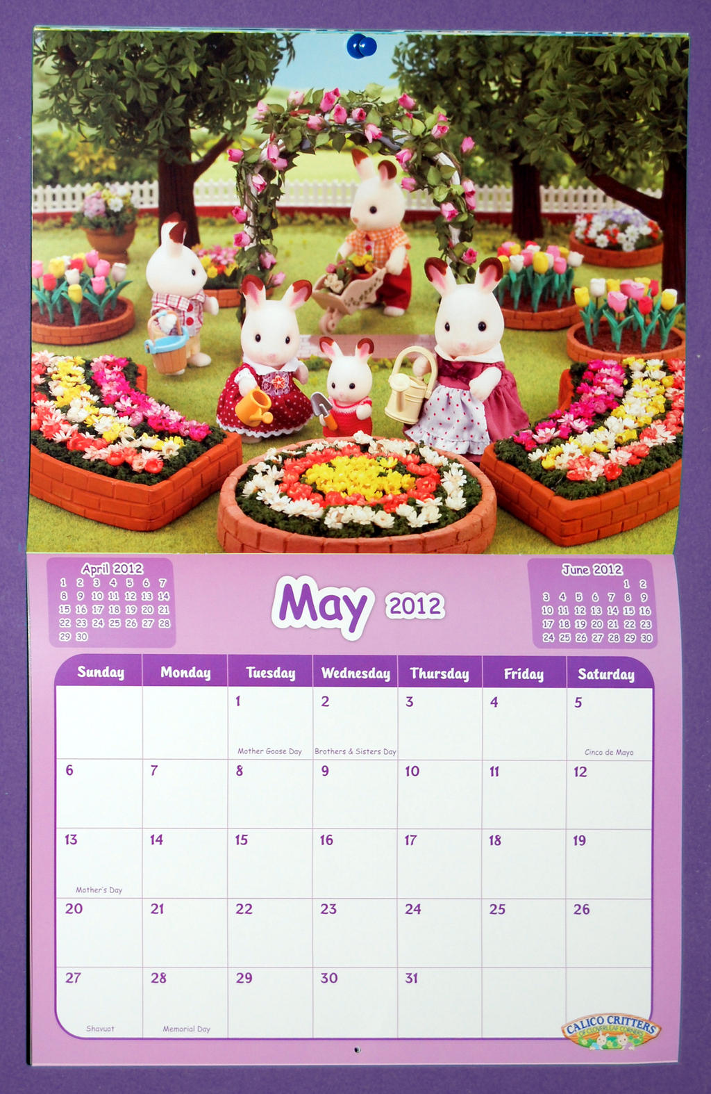 Calico Critters May 2012 Calendar by RogueRanger on DeviantArt