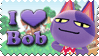 Animal Crossing I Heart Bob Animated Stamp by Rogue-Ranger