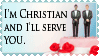 I'm Christian and I'll Serve You (Stamp)