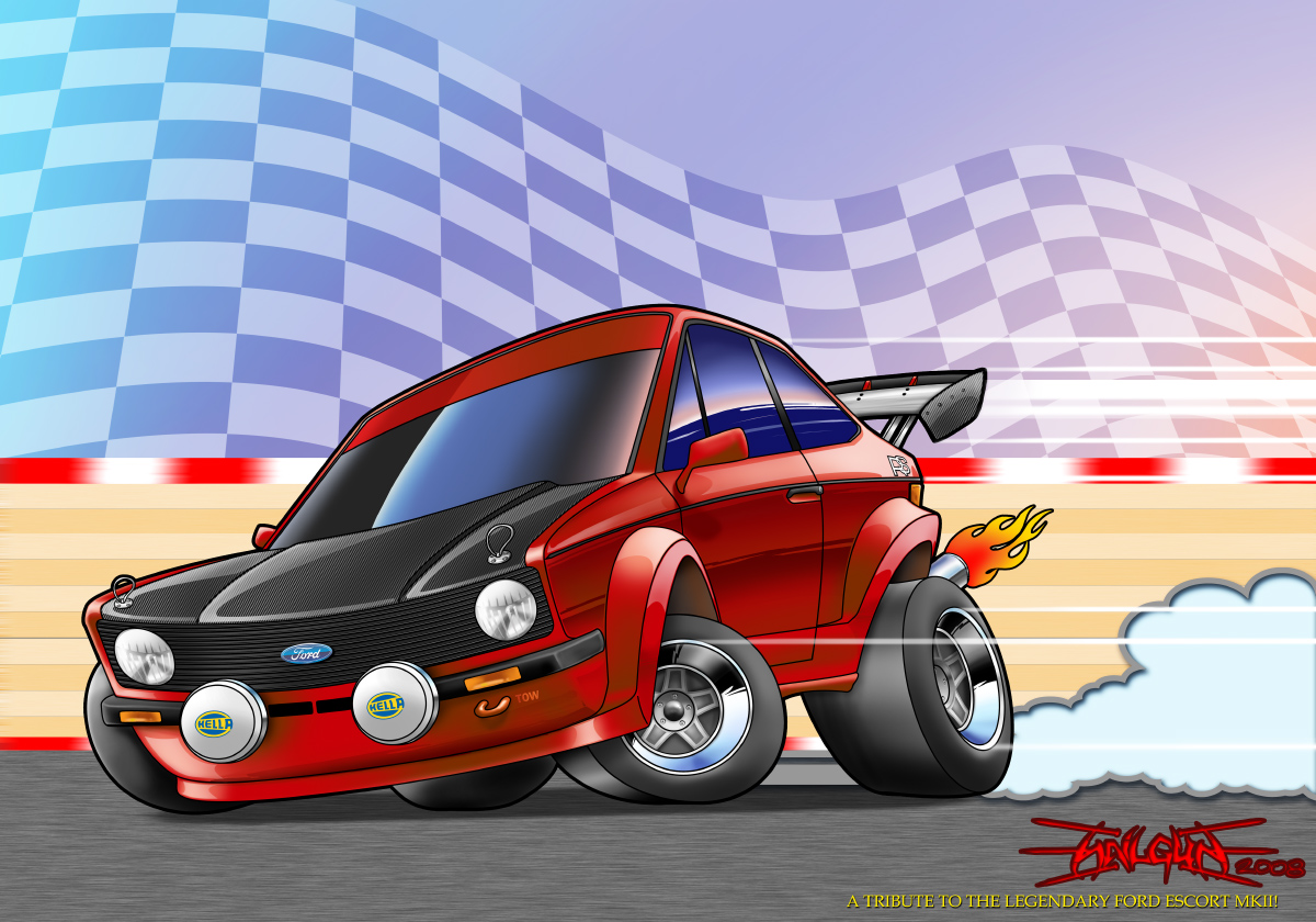 Drifting Escort mkII Toon by nailgungfx