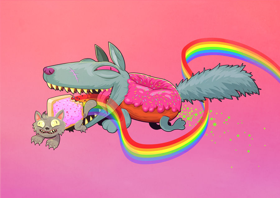 NYAN CAT VERSUS DOGNUT