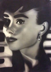 Audrey Hepburn Airbrush art