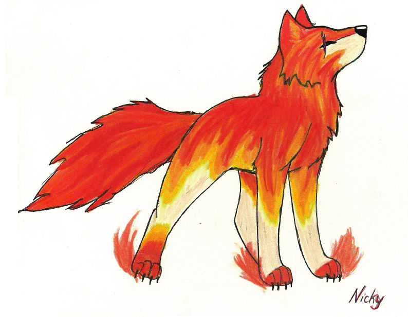 Fire Wolf by coolsilverwolfpup on DeviantArt