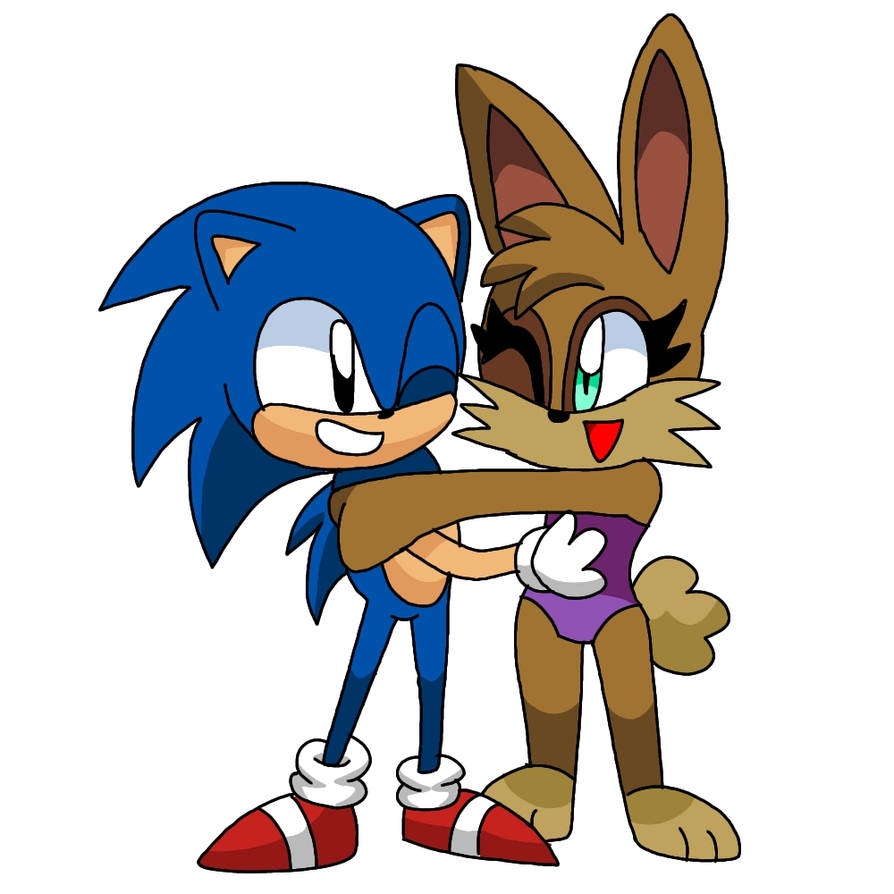 Sonic and Bunnie Rabbot Hugging by Kahjilahfox2006 on DeviantArt
