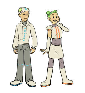 Human Proto-makoto and Tobor