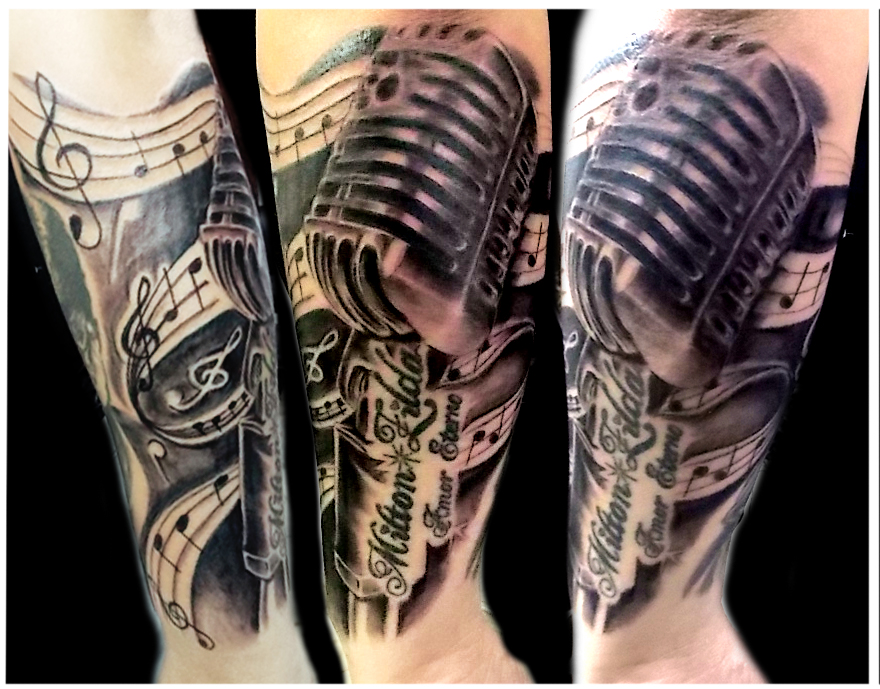 microphone tattoo by bauhaustattoo on DeviantArt