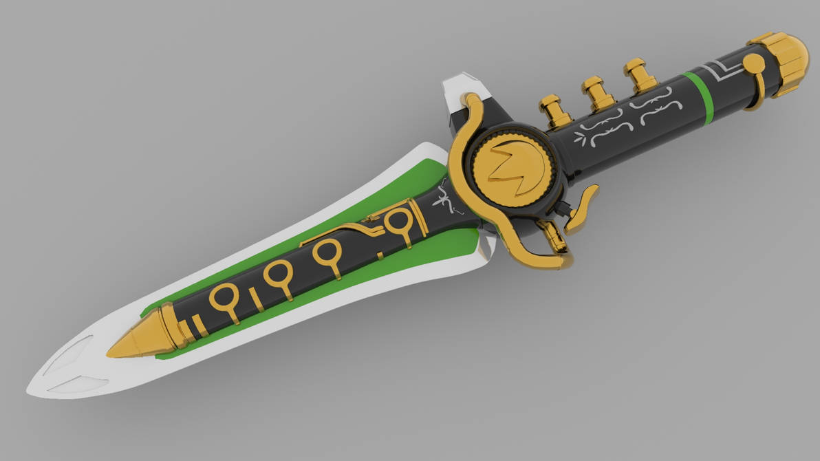 Modelo 3D: Green Power Ranger Dragon Dagger by SrIgnis on DeviantArt