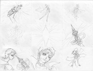 Sailor Eris Transformation Sequence Sketch