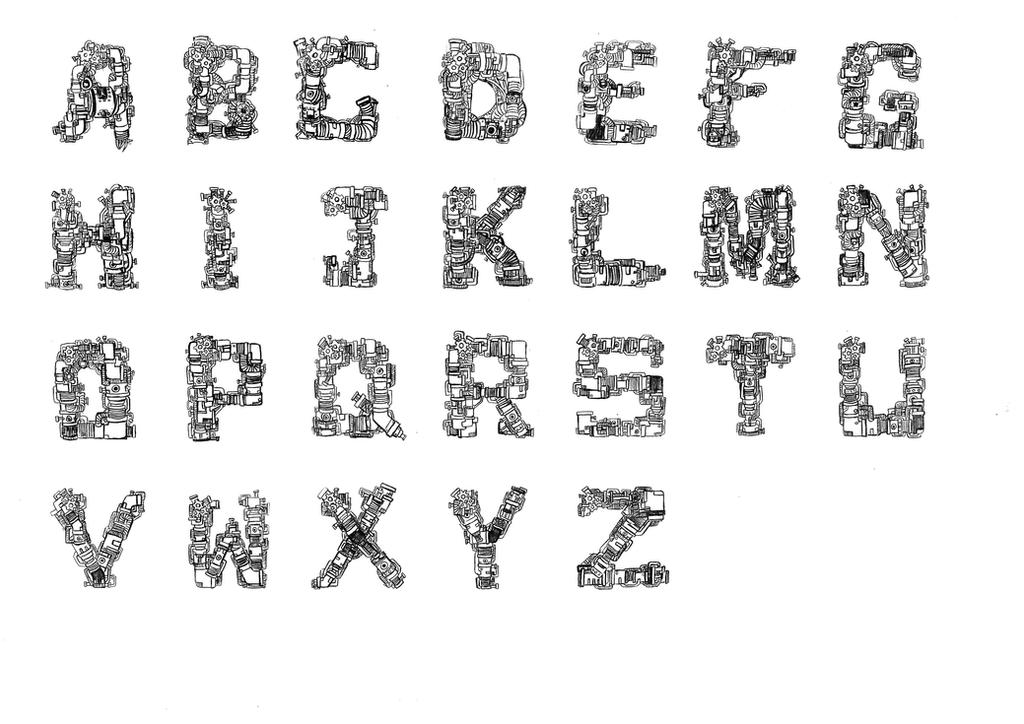 robotic :letterforms