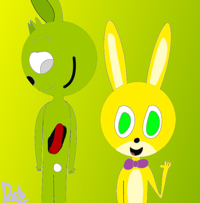Spring Bonnie and Springtrap by DeliTheSweetFox on DeviantArt