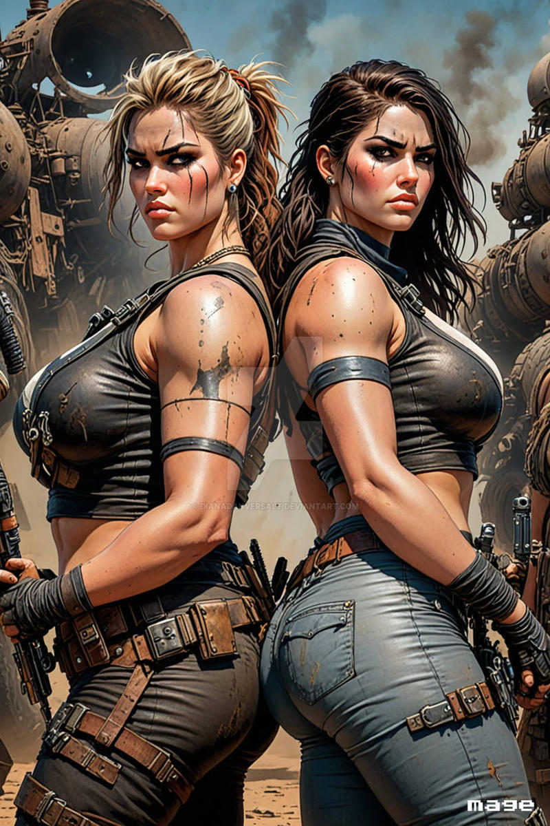 Women Of The Apocalyptic Wasteland Back To Back