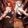 Ash and Liv: Buff Hunters stuck Ass-to-Ass