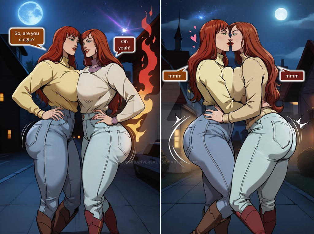 Diana Danvers and MaryJane hitting on each other