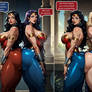 Diana Ass-to-Ass with her Amazon sisters