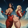 Diana and Cassie Sandsmark Ass-to-Ass
