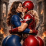 Captain Carter and Red Guardian kissing