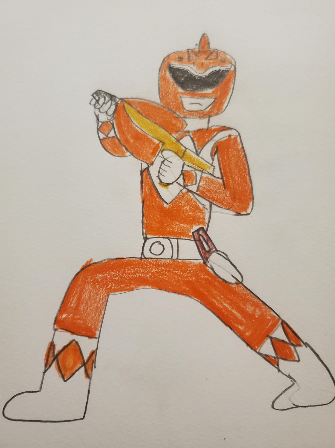 Mighty morphin orange ranger by batman714 on DeviantArt