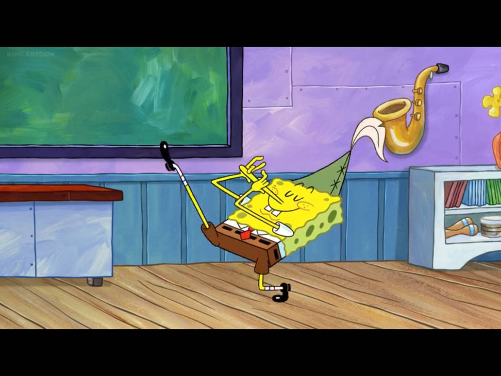 Spongebob play a flute with his nose by batman714 on DeviantArt