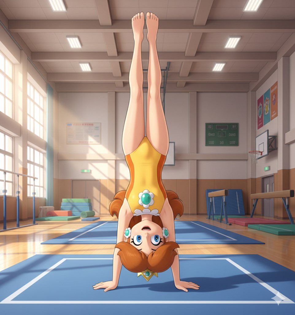 Daisy Handstand Princess daisy is doing a handstand by batman714 on DeviantArt