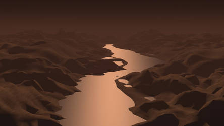 River on the exoplanet