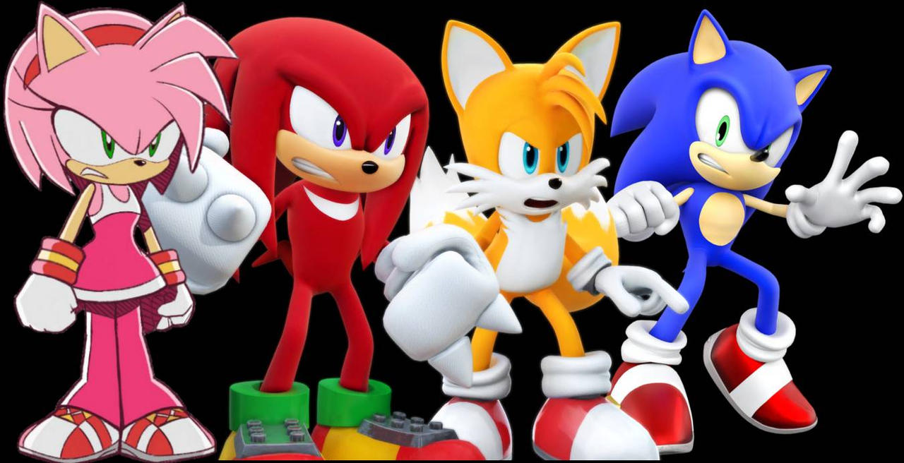 Sonic Tails Knuckles and Amy Angry by GabrielMella on DeviantArt