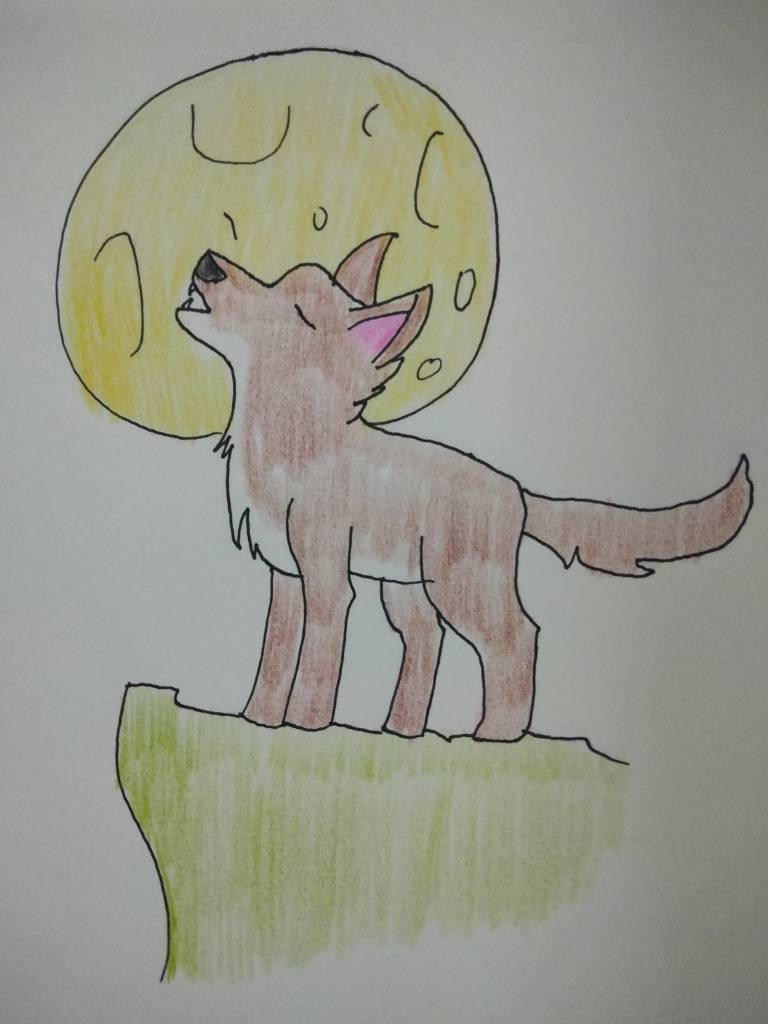 Brown wolf howling by Bravado099 on DeviantArt