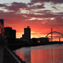 sunset over the clyde