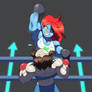 Comm By Metadoodles- Frisk Vs Undyne