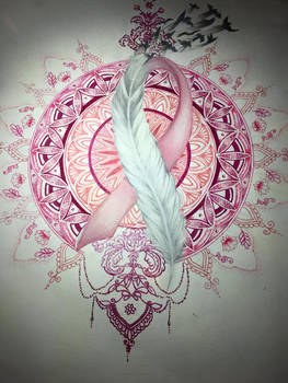 Breast Cancer Ribbon Mandala