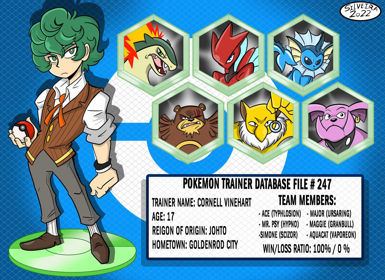 Pokemon Trainer OC Cornell Vinehart by SilveiraStudios on DeviantArt