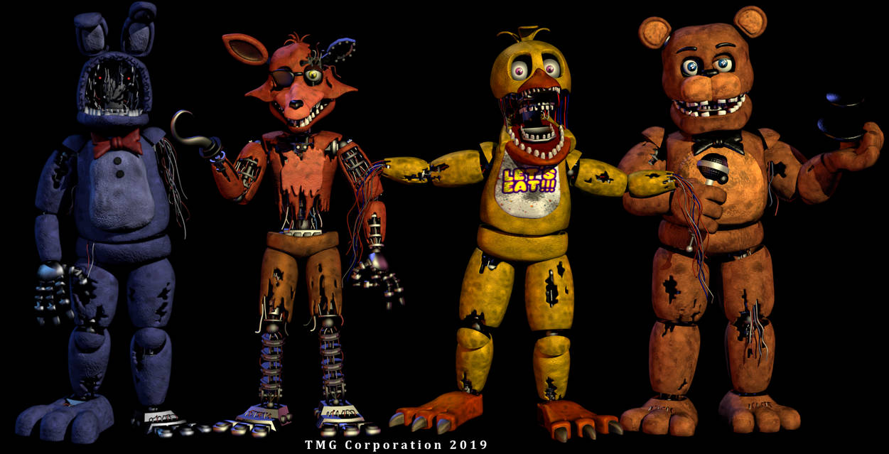 FNAF 2 Withered Animatronics