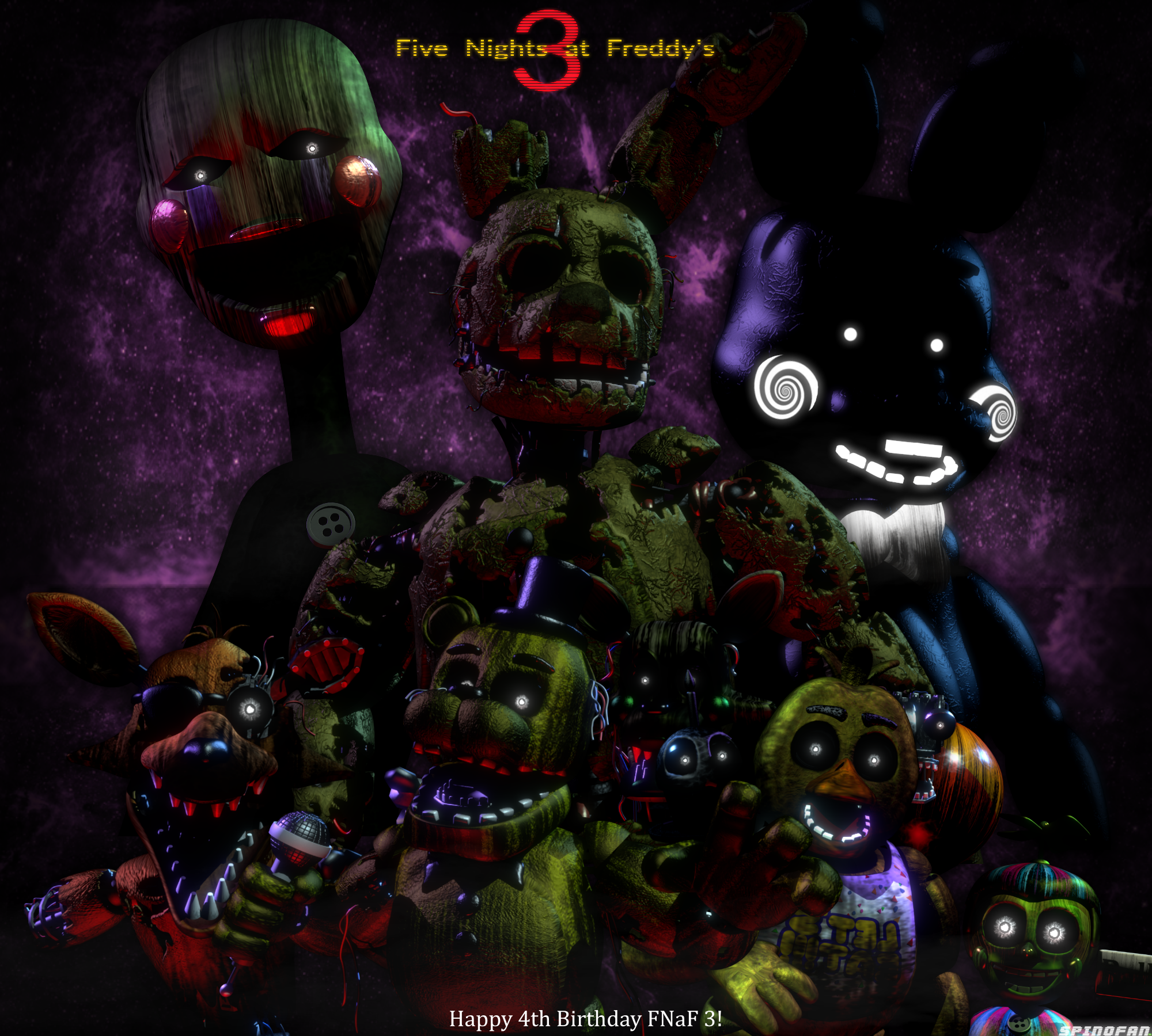 Five Nights at Freddy's 3 All Animatronics by TheSitciXD on DeviantArt