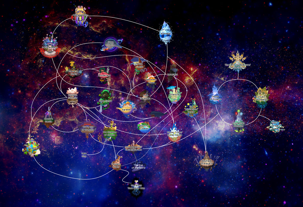 KH Full World Map by DaughterofWolves on DeviantArt