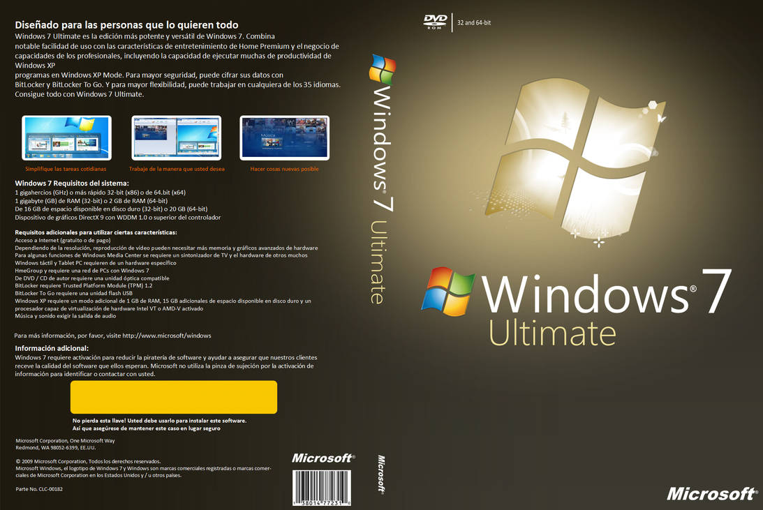 Windows 7 Computer Box Windows 7 Ultimate Box spain by CaHilART on DeviantArt