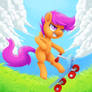 Scootaloo on her scooter