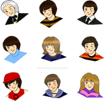 First Doctor Chibi Set by cookiepianosart