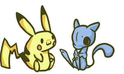 Pikachu and Myuu