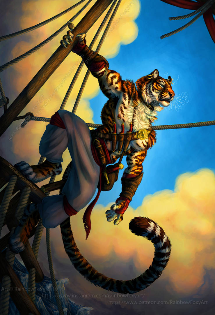 Tiger Pirate by Rainbow-Foxy