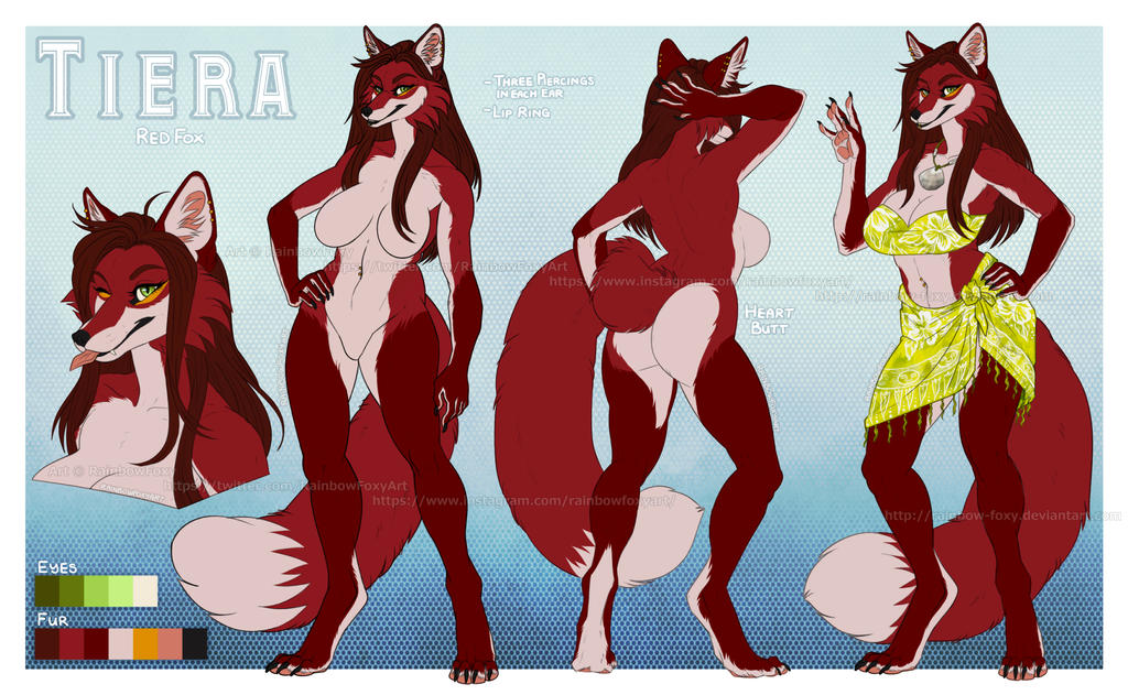 [CM] Tiera Reference Sheet by Rainbow-Foxy