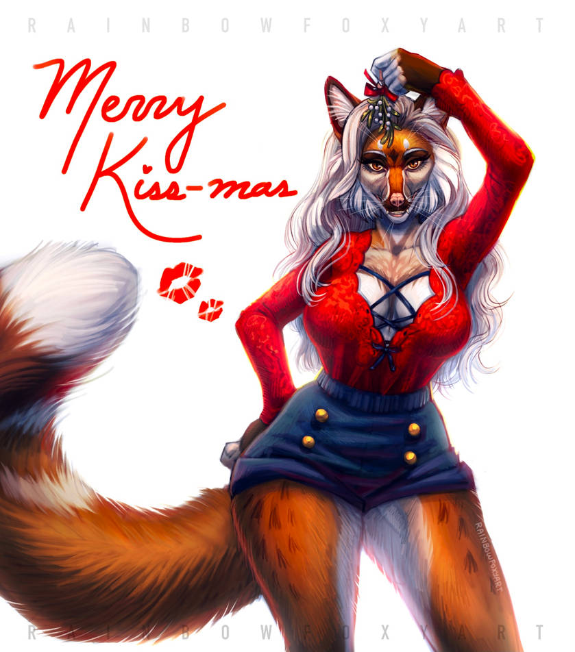 .: Merry Kiss-mas! :. by Rainbow-Foxy
