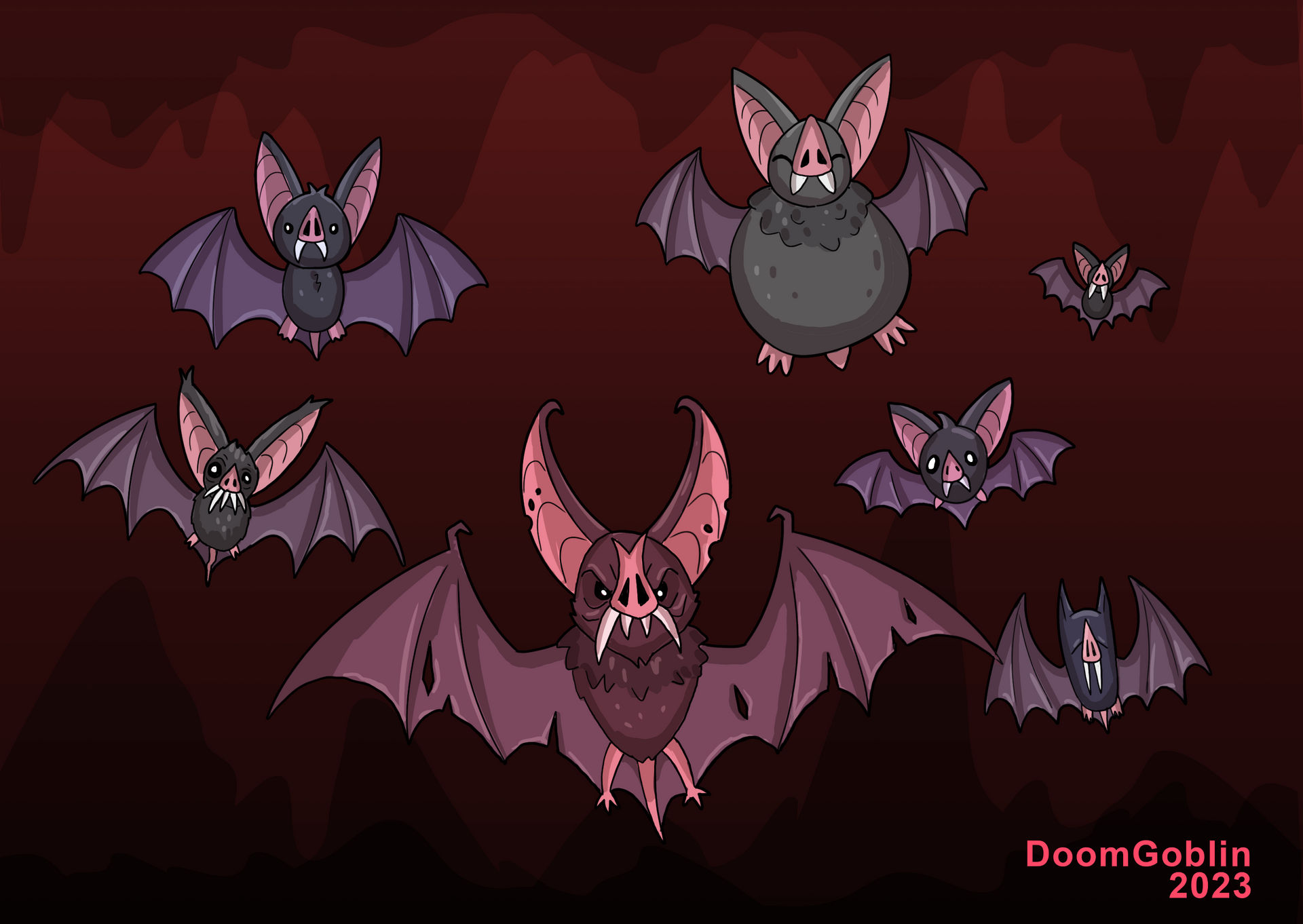 Bunch of Bats by RuzakDrawing on DeviantArt