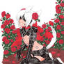 Inu Digging up Roses