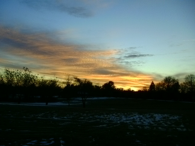 A winter sunset