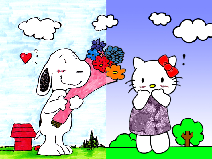 Snoopy and Hello Kitty