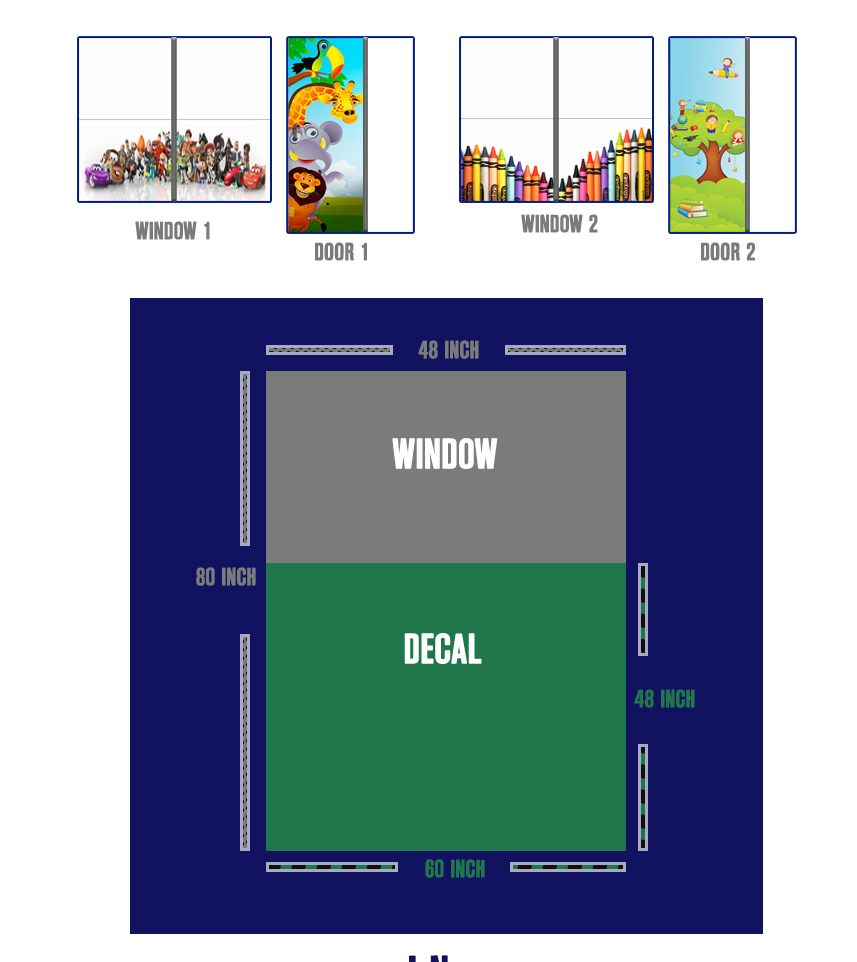 Daycare Decal Blue print