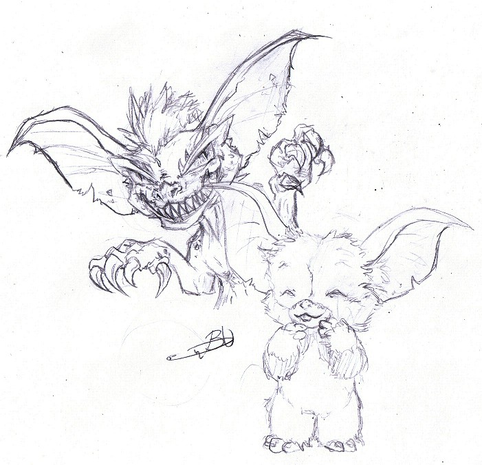 Gizmo + Gremlin - Sketch