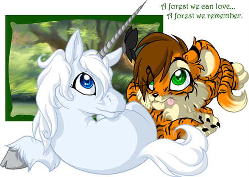 Unicorn and Tiger - Forest