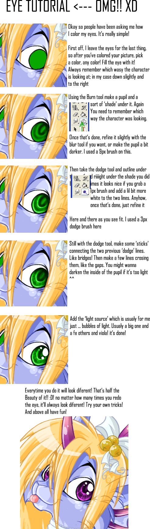 Shinny eye tutorial by Daffupanda