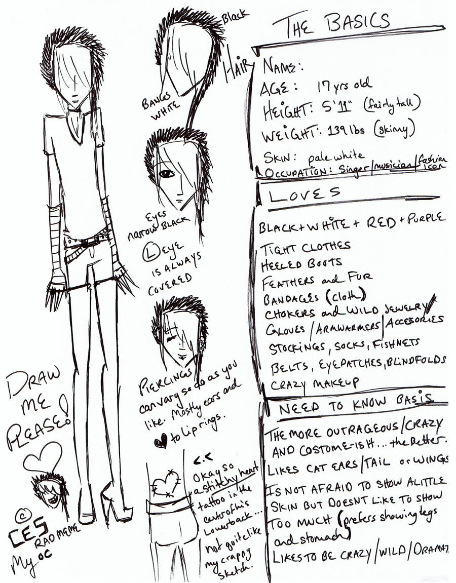 Oc Character Layout OC Character Sheet by RadMeme on DeviantArt